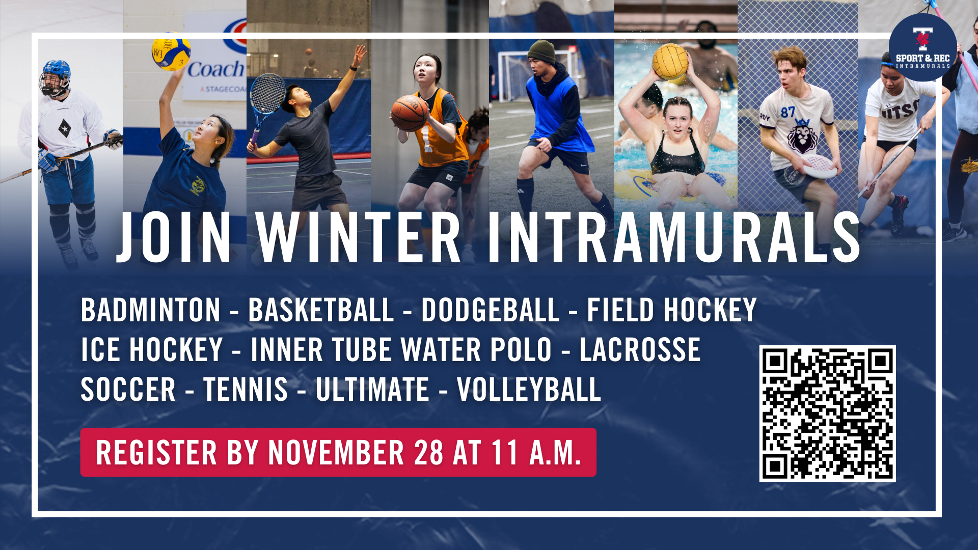 Join winter intramurals along with a list of sports available