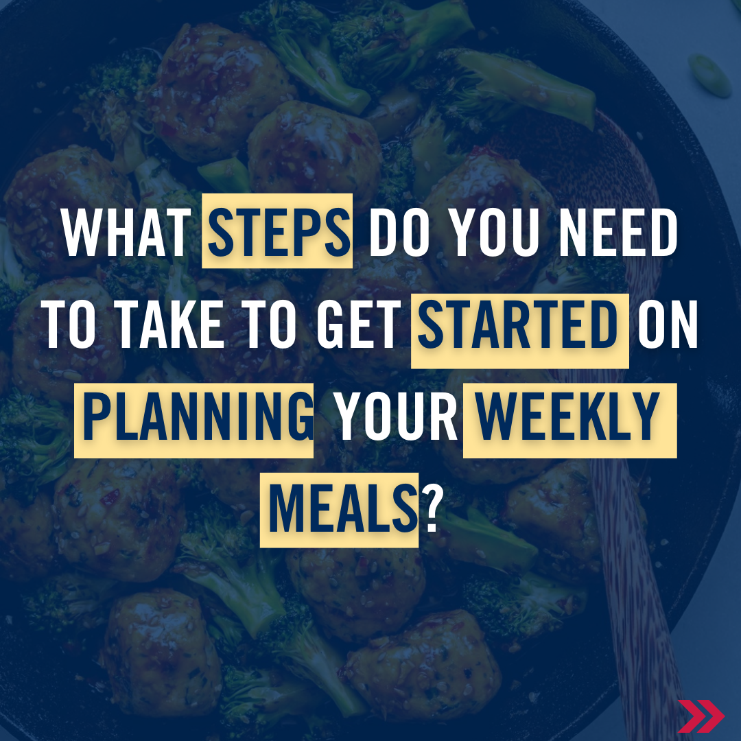 What steps do you need to take to get started on planning your weekly meals?  