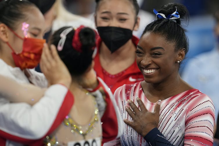 American athlete Simone Biles at the 2020 Olympic Games