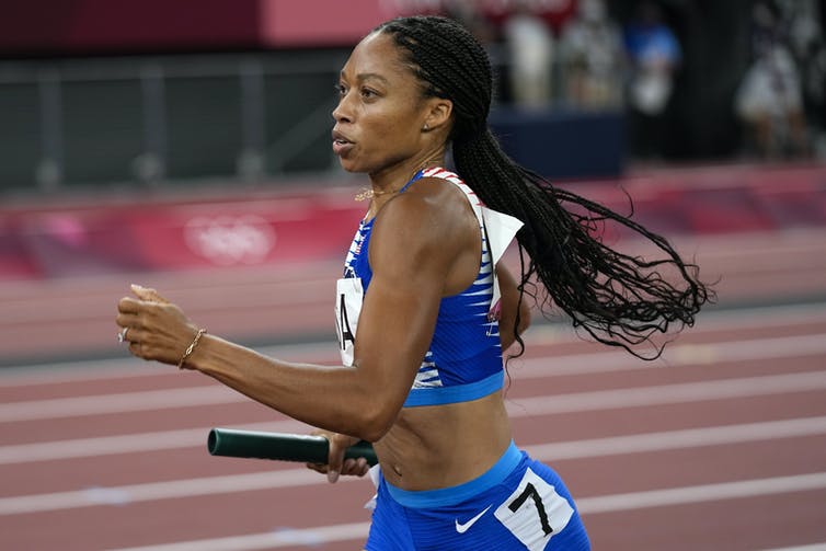 American athlete Allyson Felix at the 2020 Olympic Games