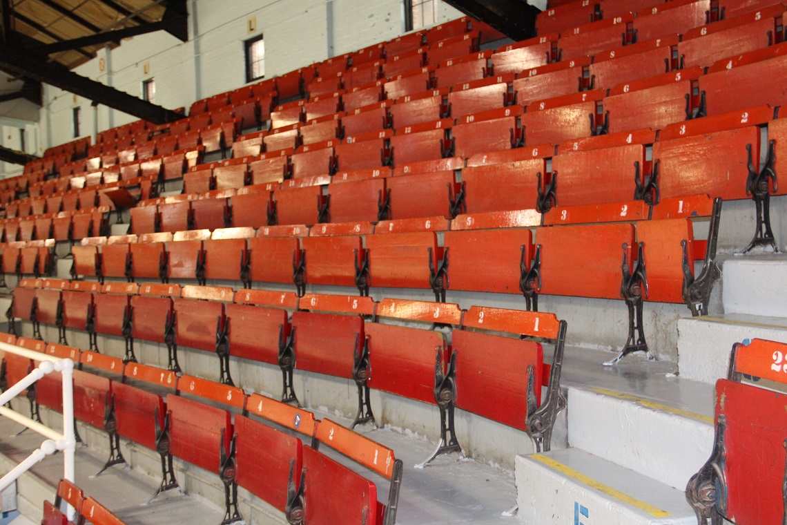 Seats in the Varsity Arena haven't changed since the arena was built in 1926