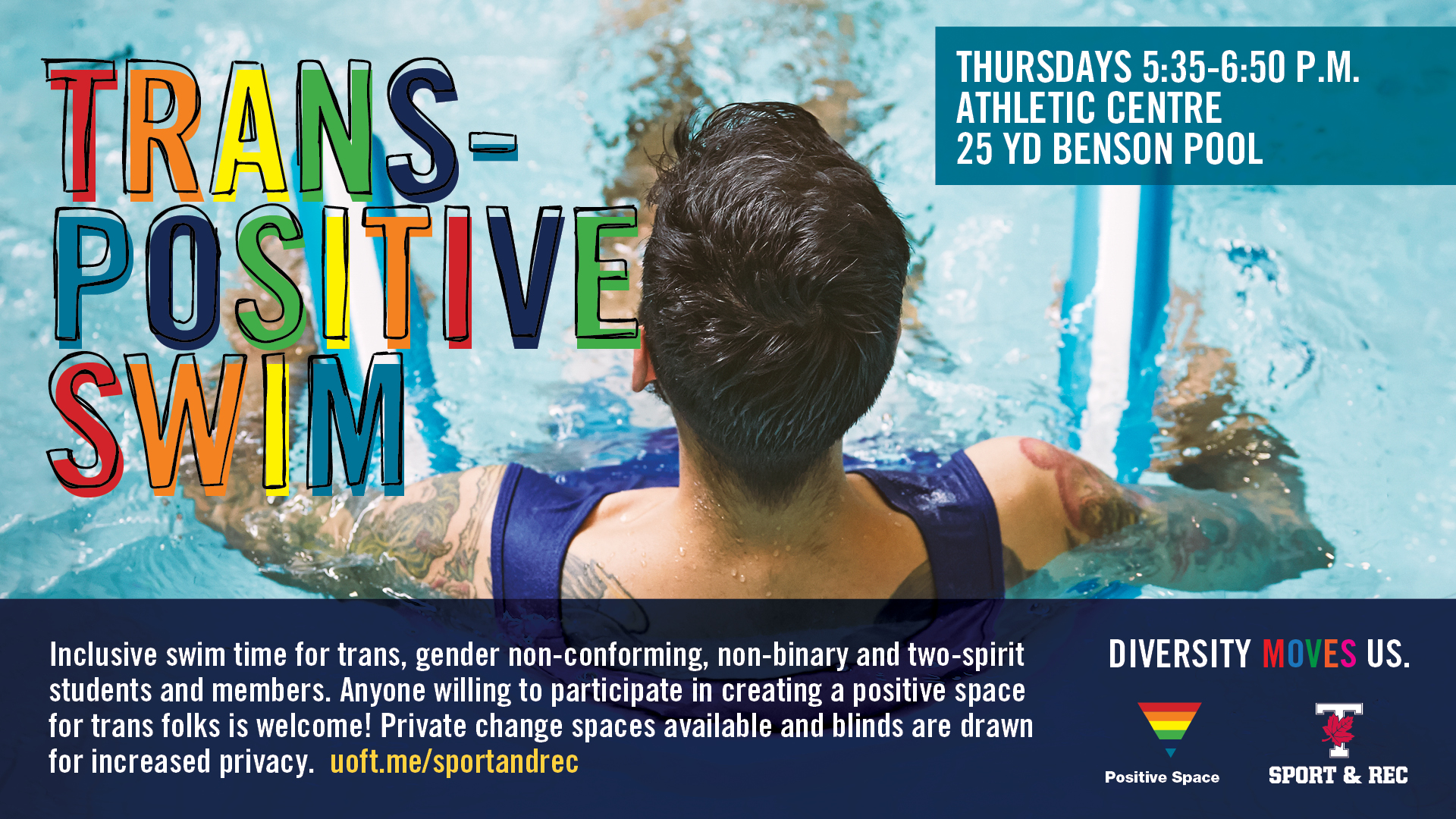 Trans positive Swim poster 