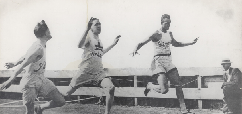 John Amstrong Howard Competing in Track and Field