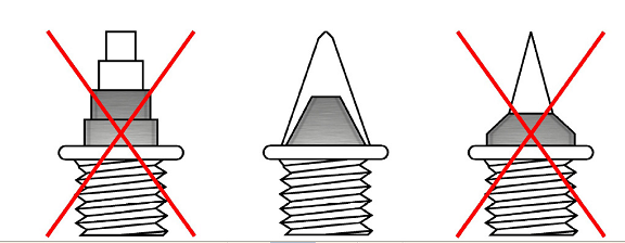 6mm pyramids / cones spikes