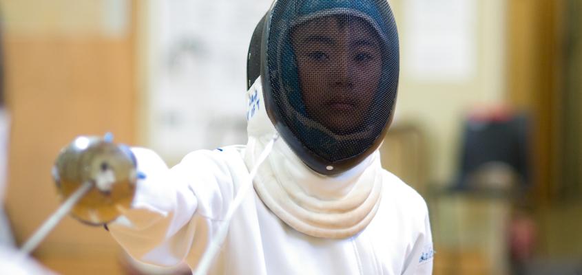 A youngster Fencing