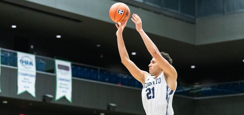 daniel johansson shoots basketball