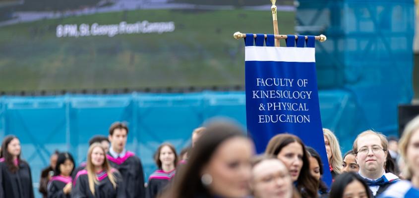 Class of 2025 making their way to Convocation Hall on the St. George campus