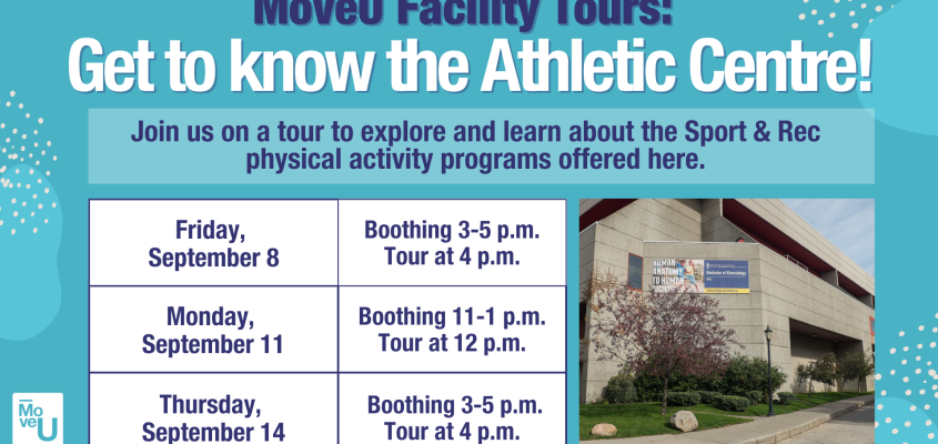 Tours schedule, information avaliable in text below as well.