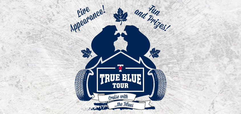 True Blue Tour Artwork: Live Appearance! Fun and Prizes! Cruise with the Blues.