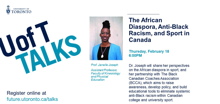 graphic with event title, description and portrait of professor janelle joseph
