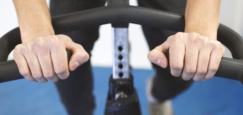 hands of someone cycling